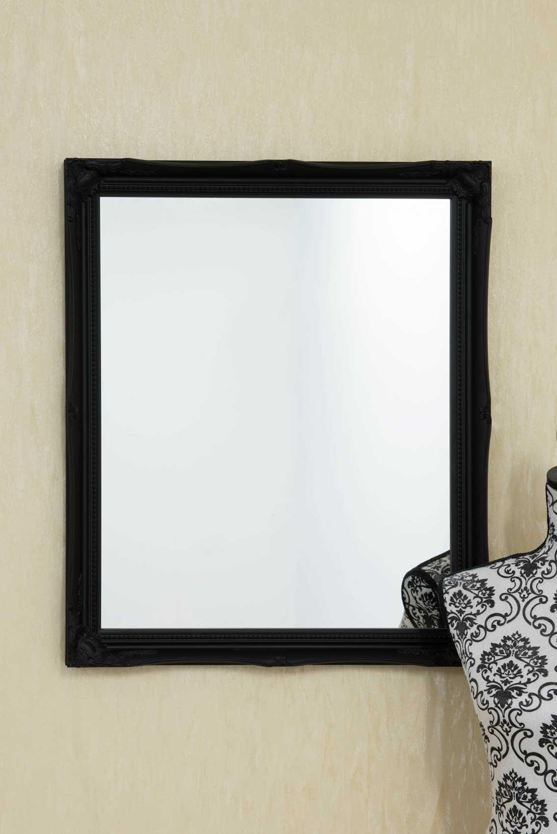 Extra Large Black Ornate Vintage Chic Big Wall Mirror 28Inch X 24Inch