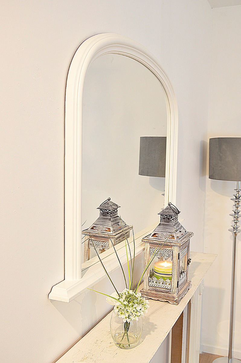 Large White Over Mantle Big Overmantle Wall Mirror New 4Ft ... Modern grey & white wall mounted decorative mirror 61x81cm/71x101cm xmas gift.