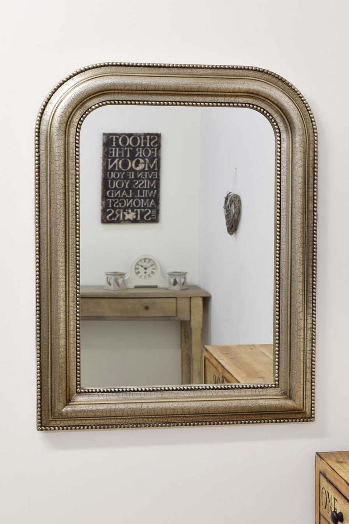 Large Silver Over Mantle Overmantle Big Wall Mirror Bargain 2Ft8 X 2Ft