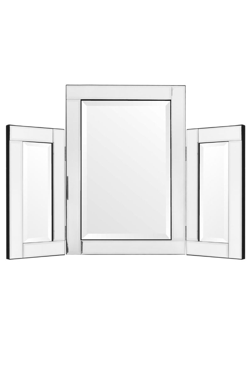 All glass dressing table mirror discount