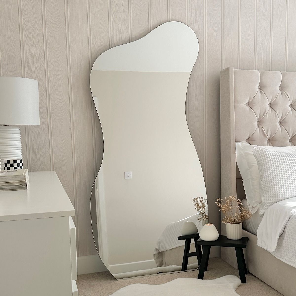 The Lacuna | Frameless Pond Leaner Mirrors