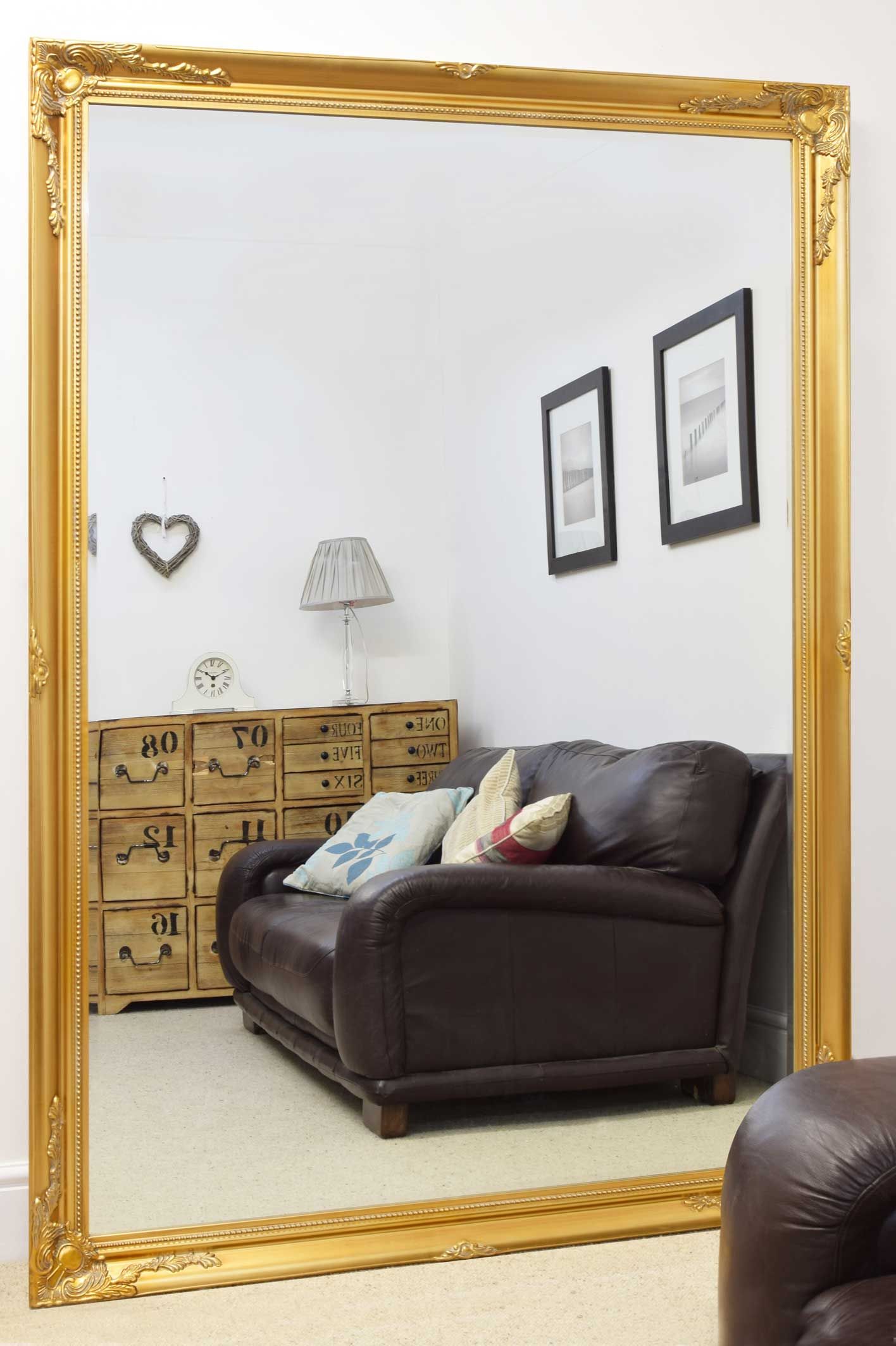 Extra large gold mirror sale