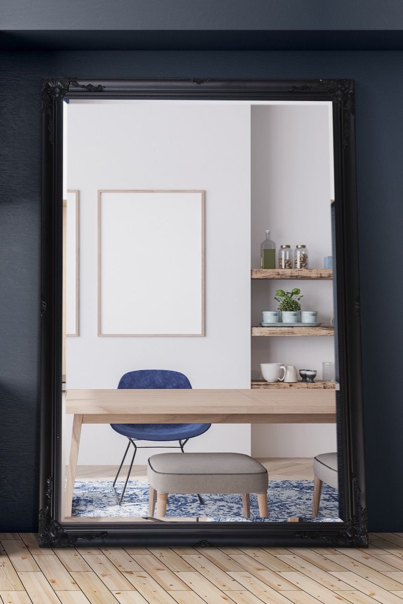 Buxton Black Extra Large Leaner Mirror 200 x 140 CM