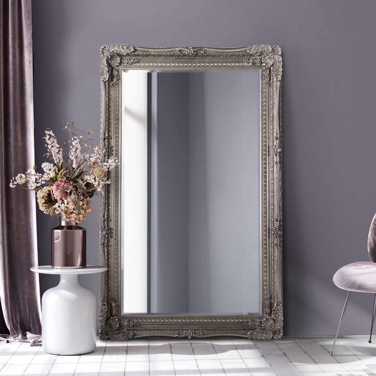 Silver leaner mirror discount