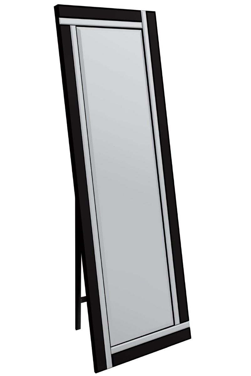 princess polly baby blue dress Black and Mirror Double Bevel Free Standing Cheval Dress Mirror 5ft7 x  1ft11 170cm x 58cm
