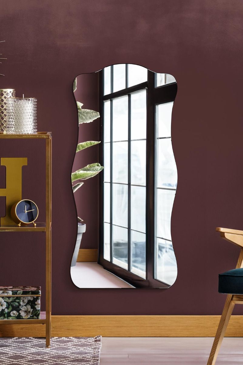 Laniatus Wavy Rippled Leaner or Wall Mirror Wavy Mirrors