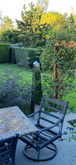 The Stainless Steel Obelisk - New Polished Stainless Steel Metal Garden Ornament 59" X 12" X 12" (150CM X 30CM X 30CM)