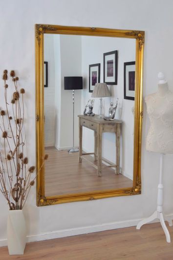 Hamilton Vintage Gold Antique Design Leaner Mirror 168 x 107 CM