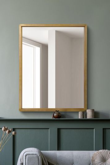 The Naturalis - Solid Oak Framed Overmantle Wall Mirror 40" X 31" (102CM X 80CM) Scandinavian 'Scandi' Inspired.