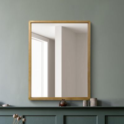 The Naturalis - Solid Oak Framed Overmantle Wall Mirror 40" X 31" (102CM X 80CM) Scandinavian 'Scandi' Inspired.