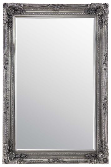 Carved Louis Silver Large Leaner Mirror 179 x 118 CM