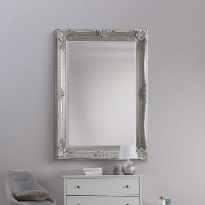 Davenport Silver Ornate Flourish Large Wall Mirror 110 x 79 CM