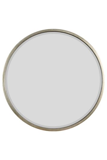 Rowan Silver Elegant Modern Bevelled Round Mirror 80 x 80 CM