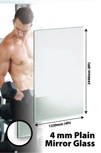 Bargain! Slight Seconds! Circuitt 4mm Sheet Mirror Glass 96" X 48" 244 x 122 CM Gym Dance Studio Save!