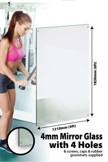 Gym Mirrors Wall Free, 5ft X 4ft Gym Mirror