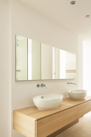 Circuitt 4mm Sheet Mirror Glass with 4 Holes Polished Edges160 x 80cm
