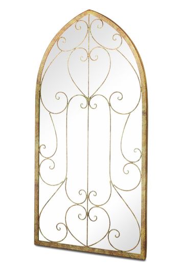 Kirkby Metal Arch shaped Decorative Window Garden Mirror 100cm X 50cm