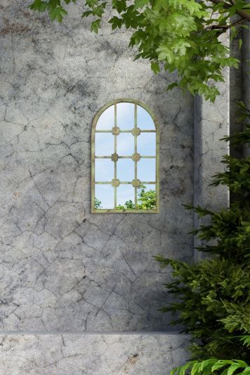 Kirkby Metal Arch shaped Decorative Ornate Effect Garden Mirror 40cm X 24cm