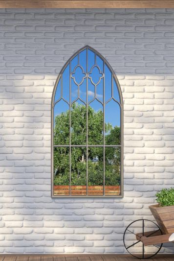 Buttercup Country Arch Large Garden Mirror 140 x 75cm 4ft7 x 2ft5