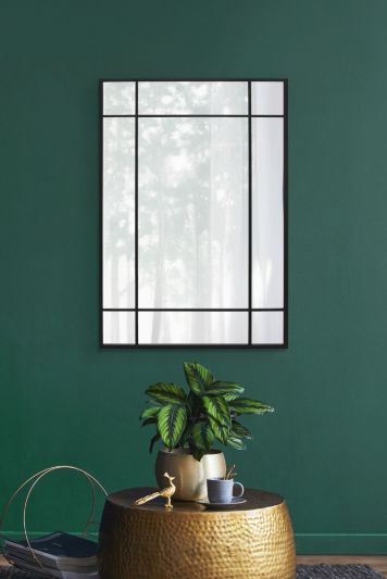 The Fenestra - Black Modern Contemporary Wall Mirror 39" X 27" (100CM X 70CM)