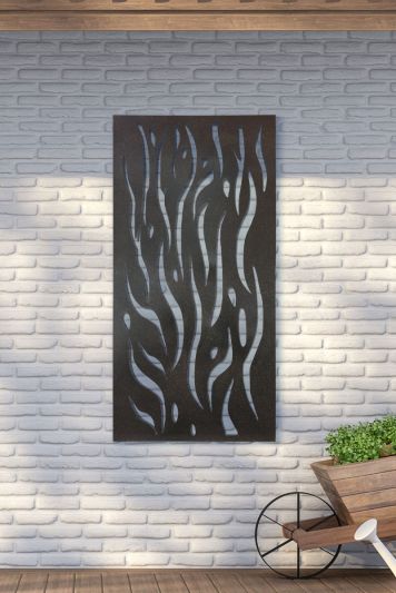 Amarelle Extra Large Metal Flame design Decorative Garden screen 120cm X 60cm