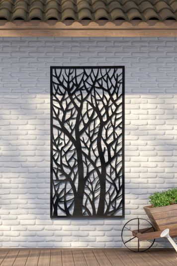 Amarelle Extra Large Metal Tree design Decorative Garden screen 180cm X 90cm