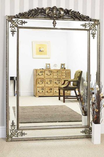 Hardy Antique Silver Gilt Antique Design Large Full Length Mirror 192 X 134 CM
