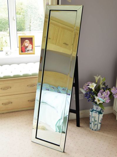 Horsley All Glass Modern Cheval Mirror 150 x 40 CM