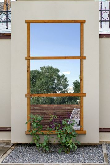 The Trellis Garden Mirror - Large Wooden Wall Fence or Leaner Mirror 71" X 36" (180CM X 92CM). Scandinavian Spruce Wood