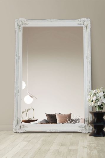Carved Louis Ivory Extra Large Wall Mirror 208 x 148cm