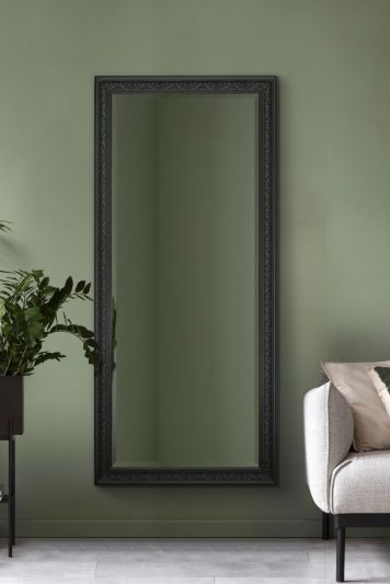 Langton Black Shabby Chic Dress Mirror 160 x 73 CM