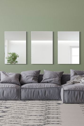 3 x  Single Bevelled Venetian Panel Effect Mirrors 90 x 60cm 3ft x 2ft