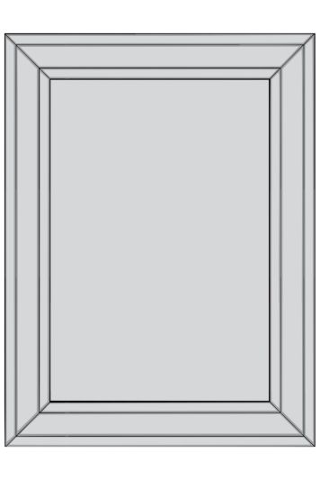 Langley All Glass Modern Bevelled Large Wall Mirror 144 x 115.5 CM