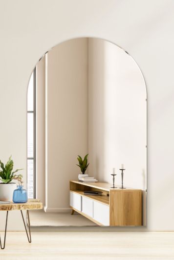 The Arcus - Frameless Arched Leaner / Wall Mirror 74" X 47" (190CM X 120CM)