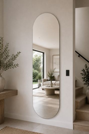 The Lacuna - Frameless Pond Wall Mirror 71" X 26" (180x65CM)