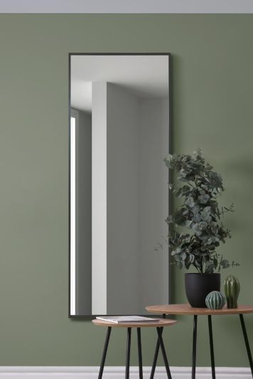 The Artus - Black Aluminium Edged Wall Mirror 4ft11 X 2ft (150CM X 60CM)