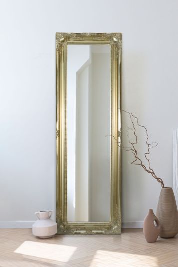 Hamilton Vintage Silver Antique Design Mirror 137 x 46 CM