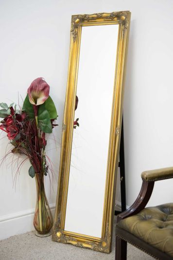 Hamilton Vintage Gold Antique Design Cheval Mirror 167 x 45 CM