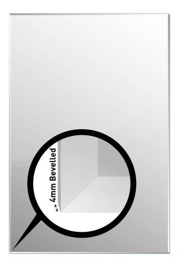 Circuitt 4mm Sheet Mirror Glass Bevelled 153 x 61 CM