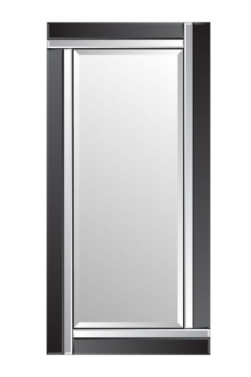 Aston Black All Glass Full Length Mirror 174 x 85 CM