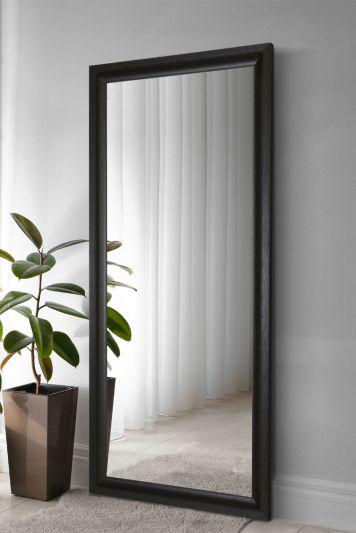 The Maro - Solid Wood Tall Leaner / Wall Mirror. Dark 'Wenge' Wooden Frame with Premium Mirror Glass 65" X 28" (165CM X 73CM)