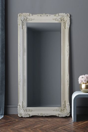 Faulty Carved Louis Ivory Large Wall Mirror 175 x 89 CM