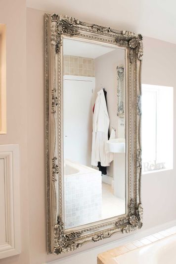 Welwyn Silver Antique Design Large Bathroom Mirror 175 x 90
