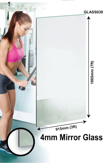 Circuitt 4mm Sheet Mirror Glass 213 x 91CM 7ft x 3ft
