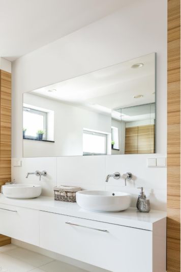 Circuitt 4mm Sheet Mirror Glass Polished Edges with 4 Holes 150 x 100cm Safety Backed