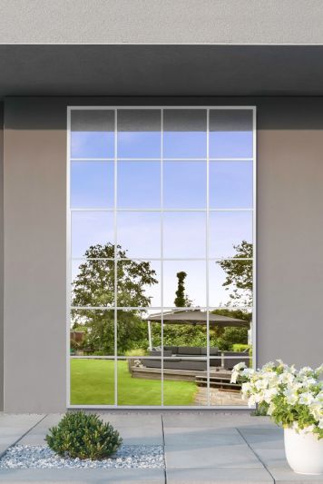 The Genestra - White Modern Window Garden Wall Mirror 69" X 43" (174CM X 110CM)