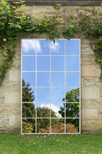 The Genestra - White Modern Window Garden Wall Mirror 79" X 47" (200CM X 120CM)