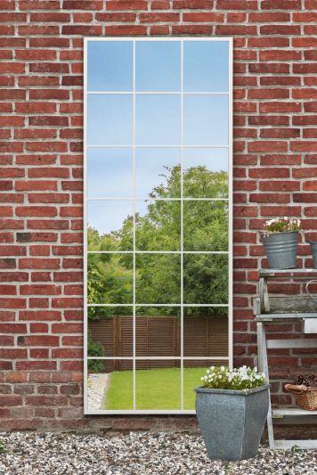 The Genestra - White Modern Window Garden Wall Mirror 79" X 31" (200CM X 80CM)