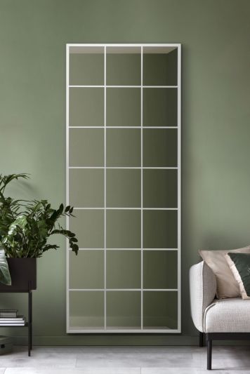The Fenestra - White Modern Window Leaner / Wall Mirror 79" X 31" (200CM X 80CM)