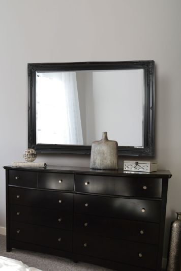 Buxton Black Large Leaner Mirror 140 x 109 CM
